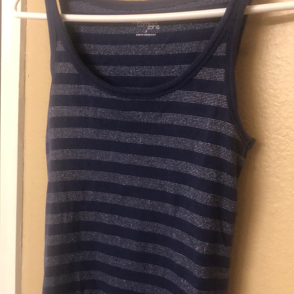 $3 or FREE: Striped Sparkle Tank - Medium NY&Co